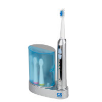 Электрическая звуковая зубная щетка CS Medica CS-233-UV с зарядным устройством и ультрафиолетовым дезинфектором